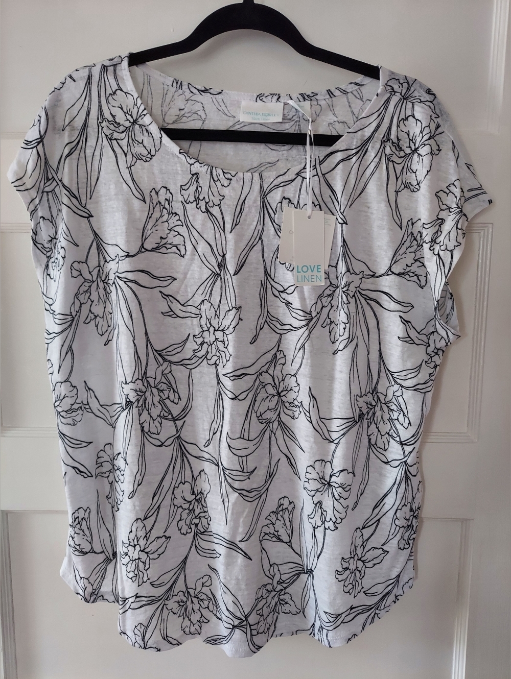 NWT Cynthia Rowley 100% Linen Shiry